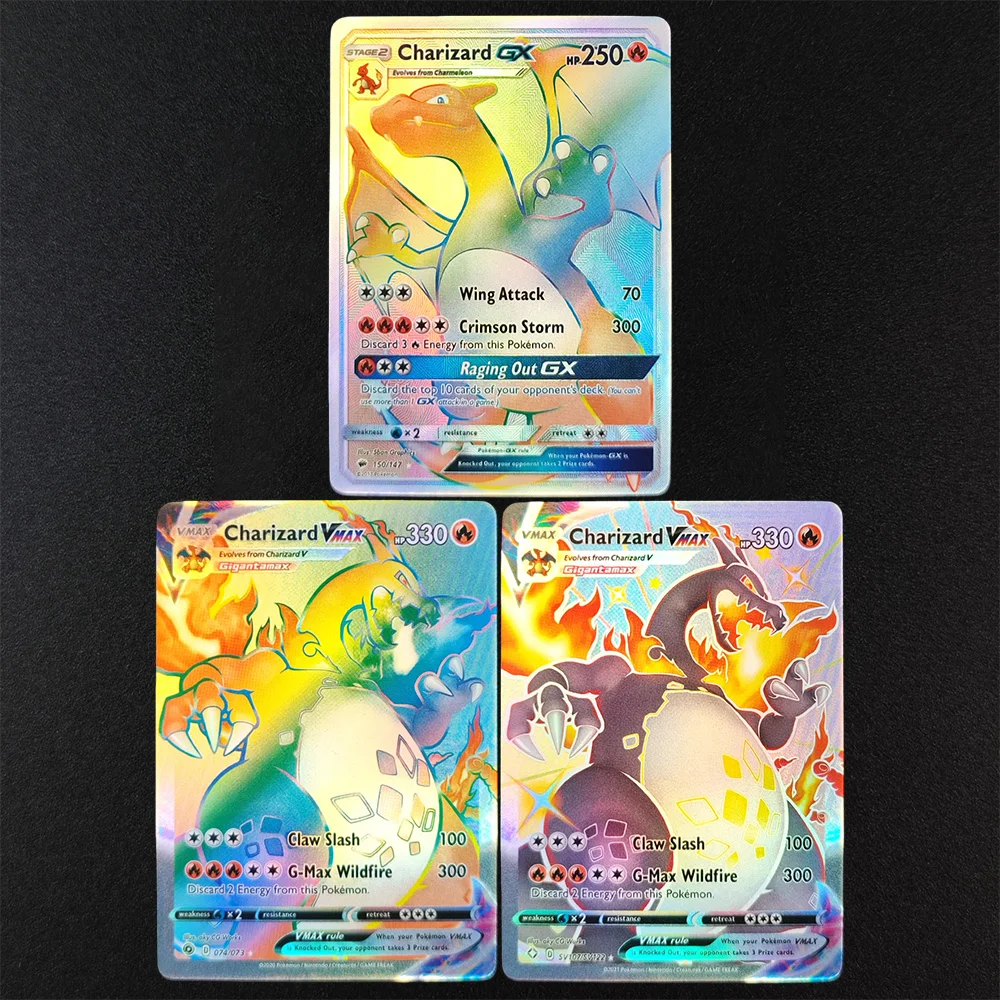 ﻿   بطاقات البوكيمون ذاتية الصنع Mega Charizard X EX PFL EN 130/094 125/094 بطاقة التداول النادرة للغاية PTCG