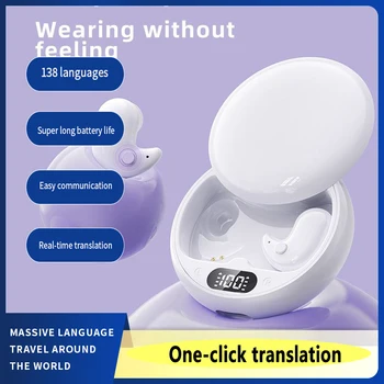 New translation earphone 144 languages ​​instant translation smart voice translator wireless Bluetooth translation earphone