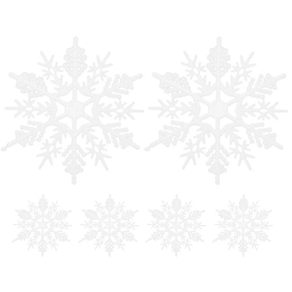 

6Pcs Christmas Hanging Snowflakes Sturdy Material Tree Ornaments Beautiful Xmas Party Decorations Creative Design