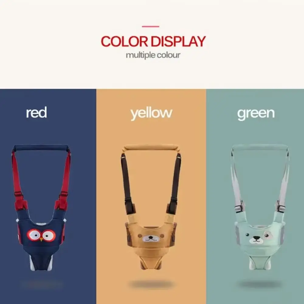 Safety Infant Walker Harness Breathable Adjustable Learning Walk Support Assist Trainer Long Handheld Toddler Assistant Belt