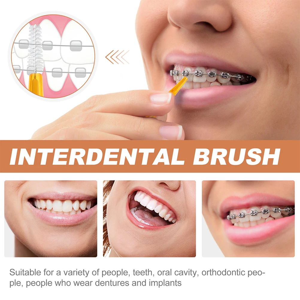 

30 Pcs Green 0.8mm Retractable Interdental Brushes Cleaning Tools for Teeth Gaps Dental Hygiene Supplies Portable Braces Brush
