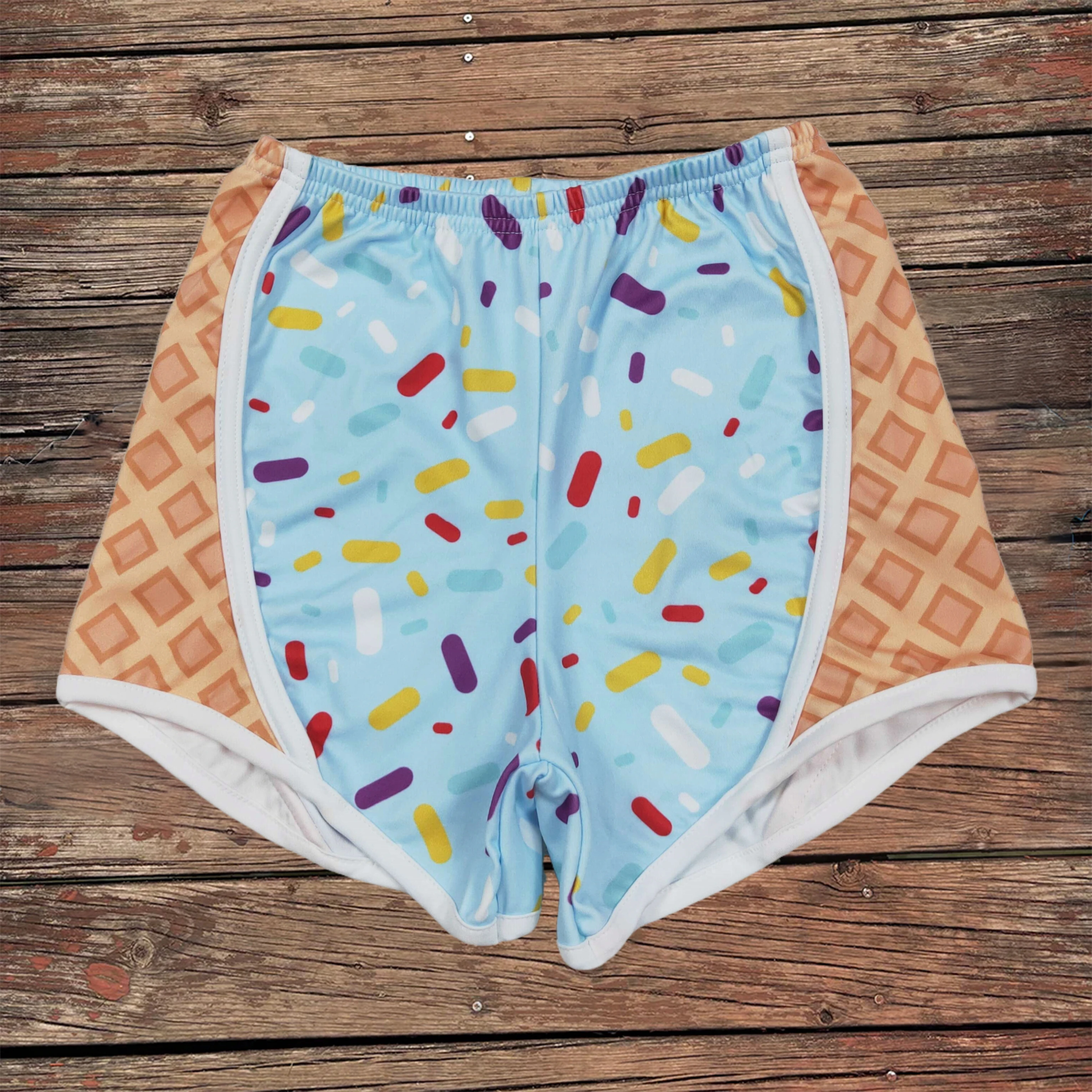 Wholesale Baby Girls Pink Drip Sprinkles Yoga Sports Shorts Athletic Clothing Infant Kids Children Active Wear Elastic Bottoms