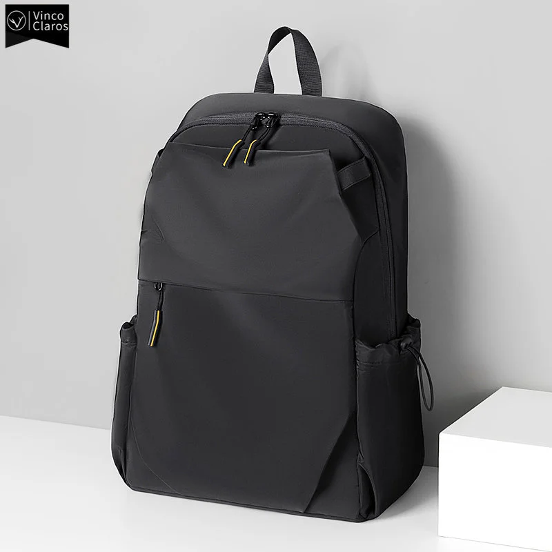 

VC Solid Color Men's Backpack High Quality Waterproof Laptop Urban Male Travel Bag School for College Students