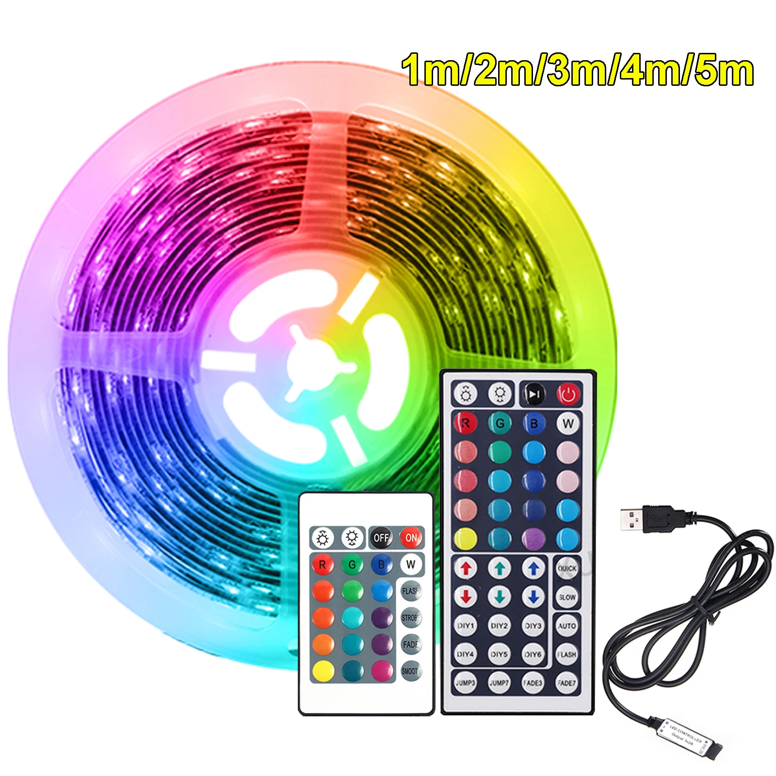 

RGB Led Strip Lights 5m 4m 2m 1m Led Room Light with Remote Control USB Flexible Ribbon Luces Led Tape TV Backlight Diode Tape