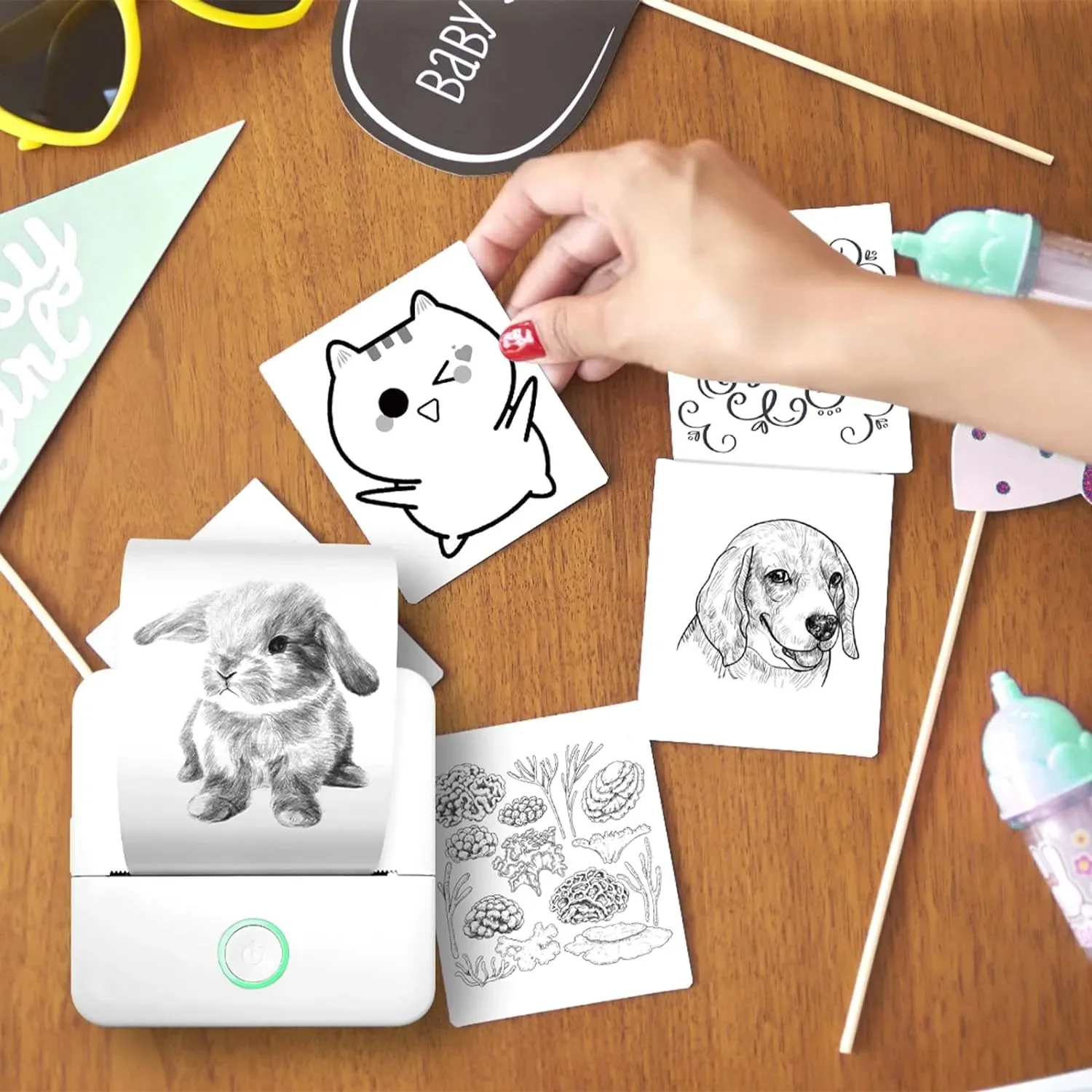 Rollos de papel de impresión para Mini impresora instantánea para niños, Material de papel térmico, 57mm