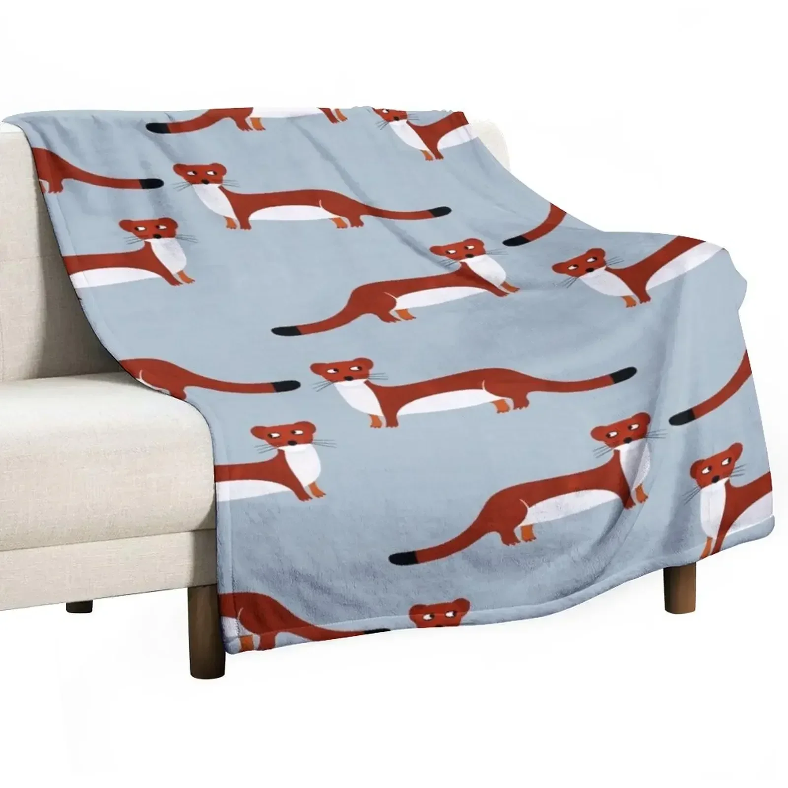 

Weasel Throw Blanket anime Polar Nap Blankets