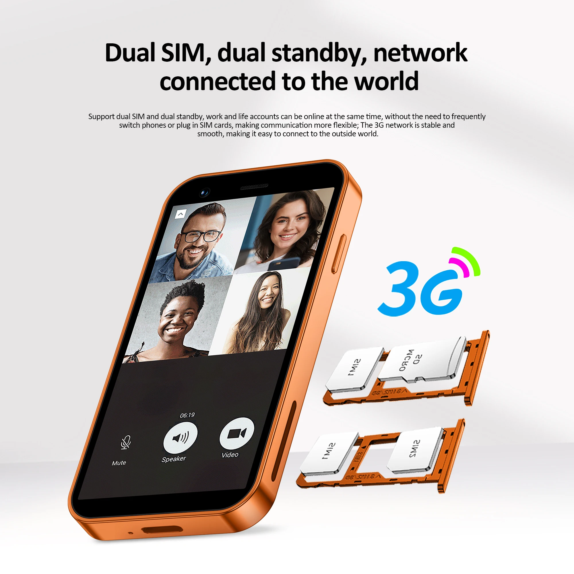 SERVO 18SE mini هاتف ذكي صغير، شاشة عالية الدقة 3.0 بوصة، WCDMA 3G، 2GB+16GB، GPS Android، هاتف محمول صغير، وضع الاستعداد بشريحتين، متجر اللعب #3