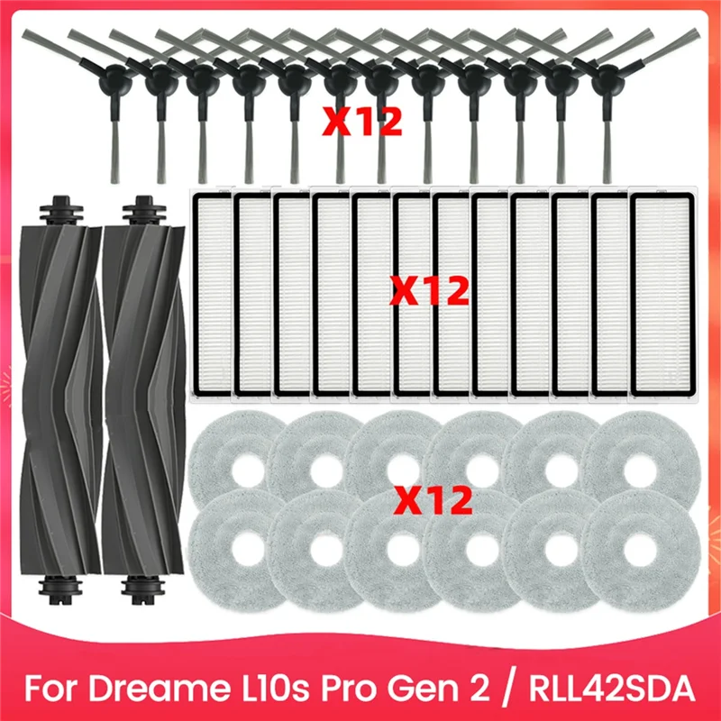 

A21F-Для Dreame L10s Pro Gen 2/RLL42SDA Запасные части Основный ролик Боковая щетка Hepa-фильтр Швабра Тканевый мешок для пыли Аксессуары