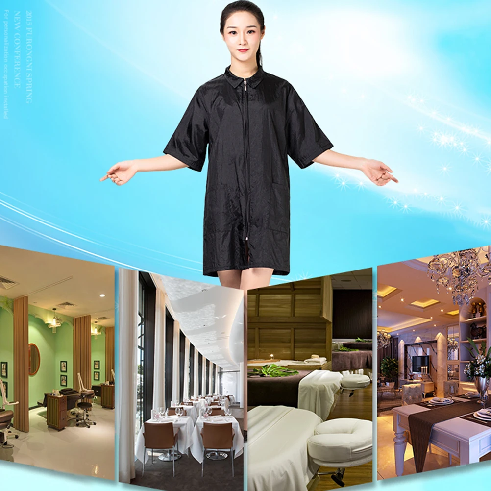 

Waterproof Work Kitchen Hair Salon Durable Women Men Apron Pockets Restaurant Factory Waetrproof Work Clothes Cleaning Use