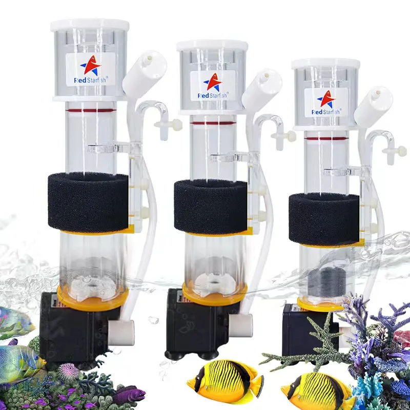 

DC24V Red starfish skimmer DC- SQ-90 seawater tank mini micro tank small protein skimmer nitrifier mute 70-200L aquarium