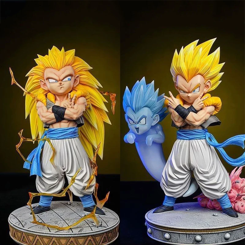 Dragon Ball Z Figura Gotenks Figuras Super Saiyan Gotenks Anime Estatueta EsquadrãO Fantasma Modelo EstáTua Boneca DecoraçãO Cre