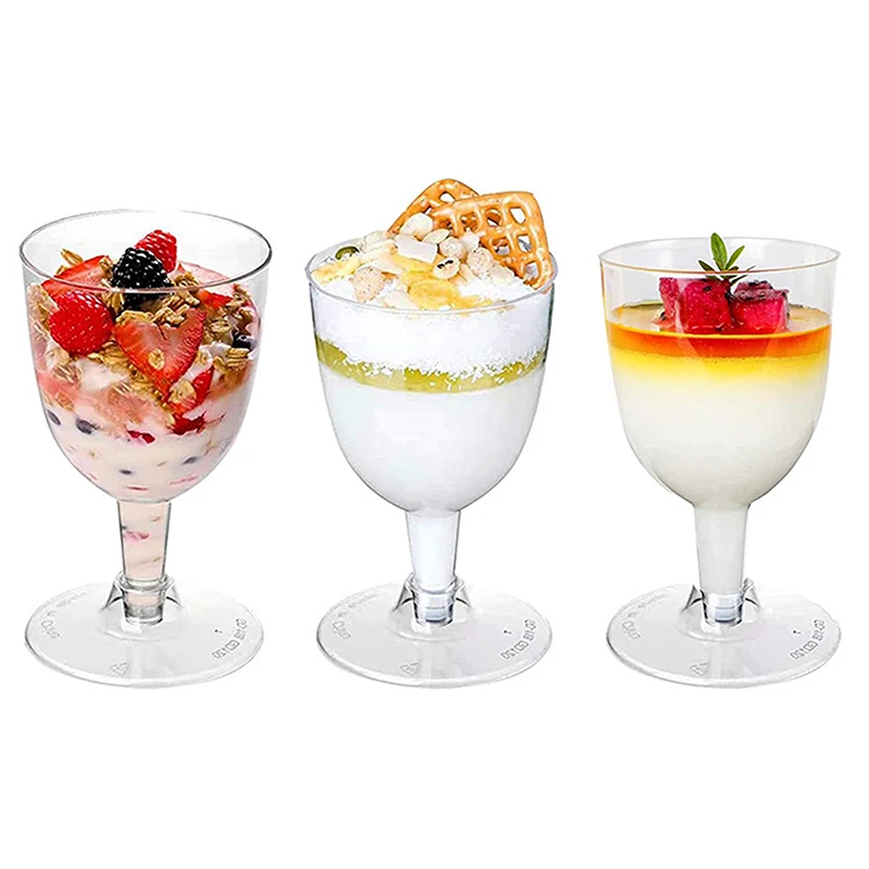 1/10 pz plastica usa e getta trasparente Champagne bicchieri da Cocktail bicchieri da vino festa di compleanno anniversario di matrimonio Festival Drinkware