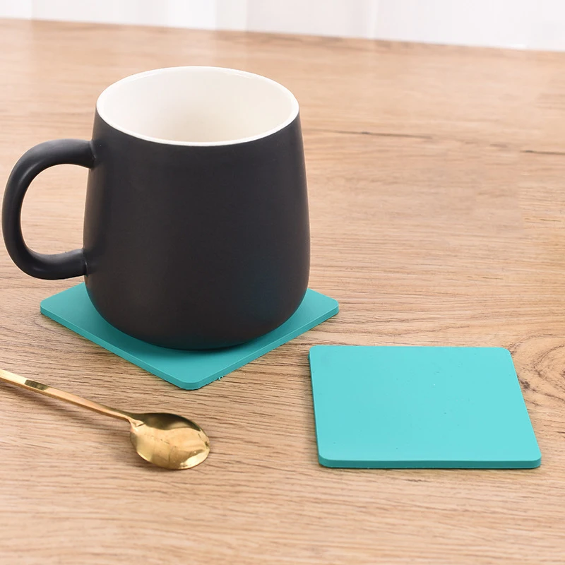 1Pcs Square Coasters Table Decoration Pad Waterproof Non-slip Heat Insulation Tea Coffee Cup Mat Kitchen Accessories Gadgets