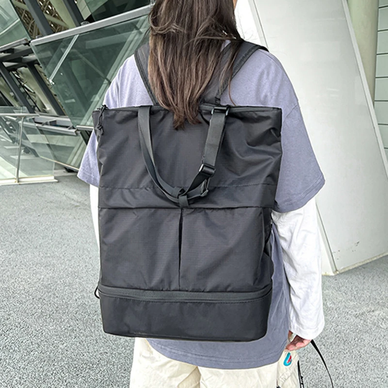 Mochila impermeable de nailon para hombre y mujer, bolsa de gimnasio de gran capacidad, a la moda, de viaje, multifunción, con asa larga