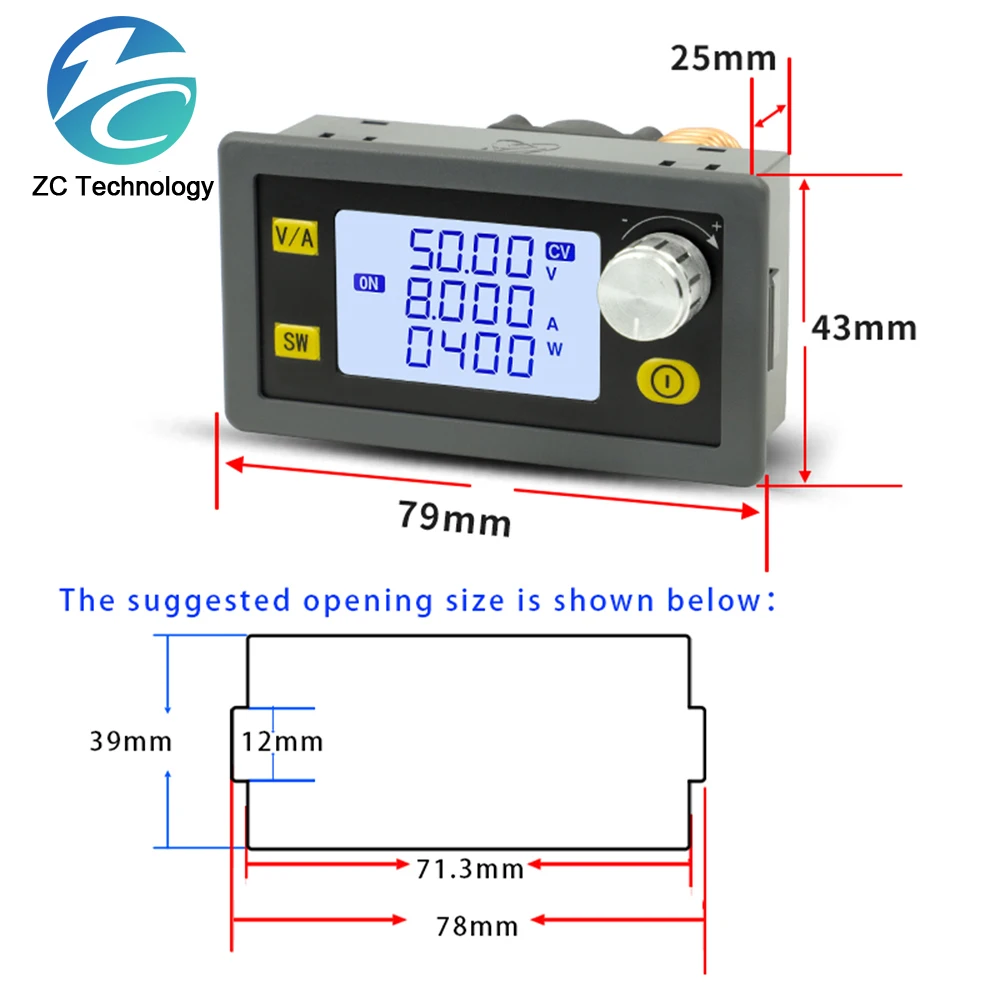 XY5008E CNC adjustable DC regulated power supply constant voltage and constant current maintenance 50V8A400W step-down module