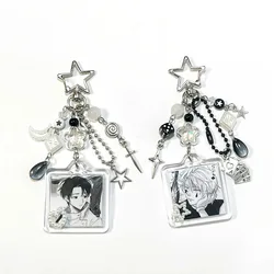 Anime bead keychain bag handmade Y2K