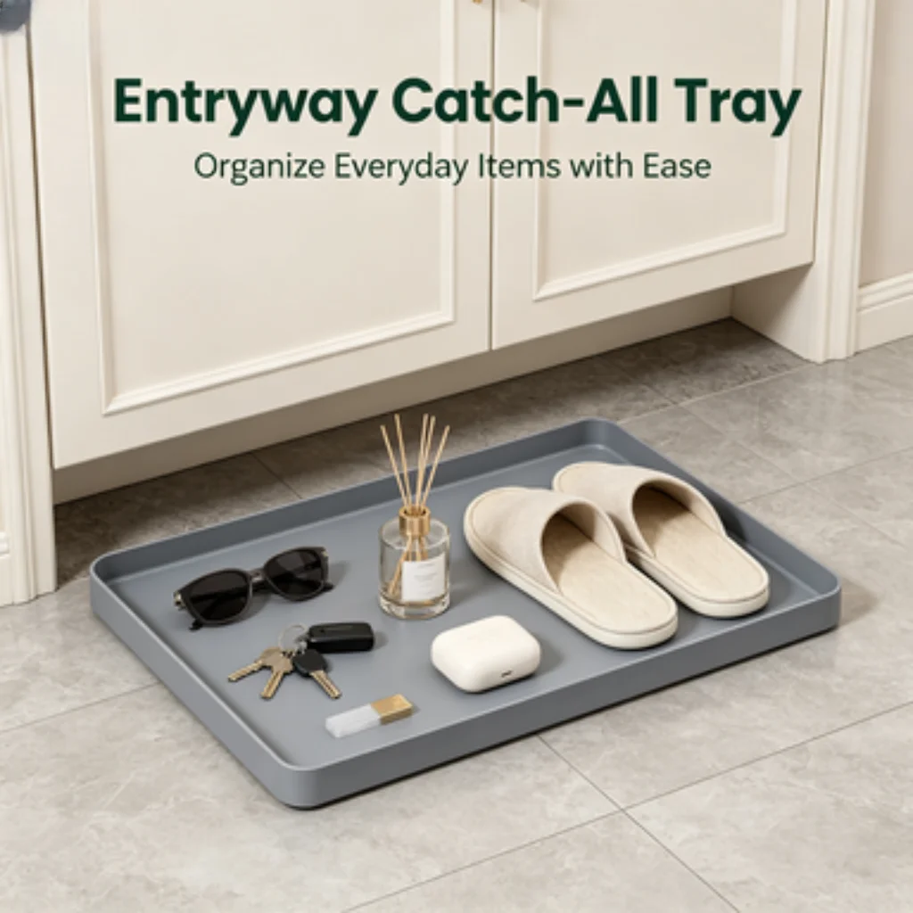 Multi-purpose Non-slip Repeatedly Foldable Silicone , Air Cooler Mat, Plant Pot Tray, and Kitchen Spice & Cosmetic Organizer Mat