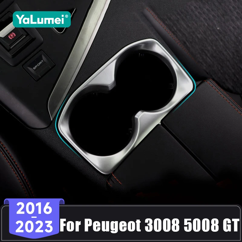 Für Peugeot 3008 5008 GT Hybrid 2016 2017 2018 2019 2020 2021 2022 2023 Auto Vordere Armlehnenbox Getränkehalter Verkleidungsabdeckung