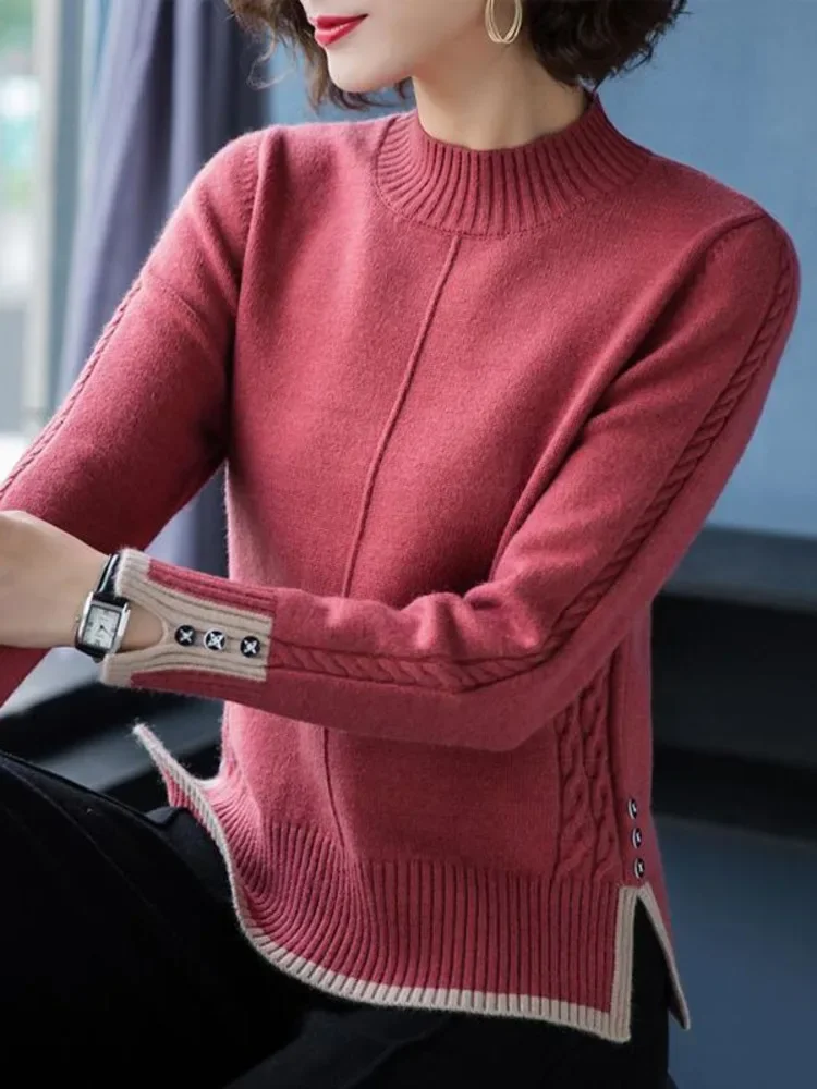 

Sweaters Women Casual O-neck Solid Harajuku Basic Long Sleeve Pullovers Elegant High Street Sweater Tops Clothes New PH142