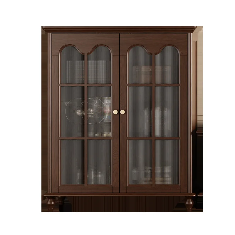 

American solid wood wine cabinet, living room against the wall light luxury TV cabinet, home dining room
