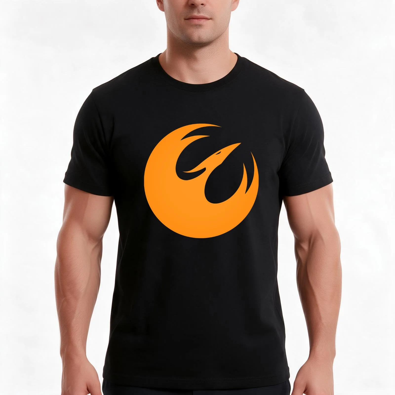 Phoenix Squad Logo T-Shirt, Summer Casual Cotton Tee, Oversized Streetwear Tops, Vintage Graphic Print, Loose Fit Short Sleeve