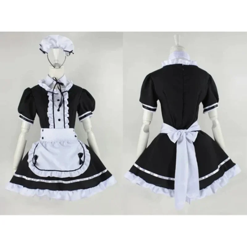 2025 Cute Lolita Maid Costumes French Maid Dress Girls M-5XL Plus Size Halloween Costume Waitress Maid Party Stage Costumes
