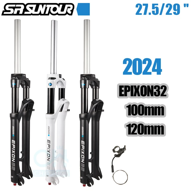 Original Sr Suntour Bicycle Fork Epixon 26 / 27.5 / 29er 100mm Mountain Mtb  Bike Of Air Damping Remote Suspension 100x9mm - Bicycle Fork - AliExpress