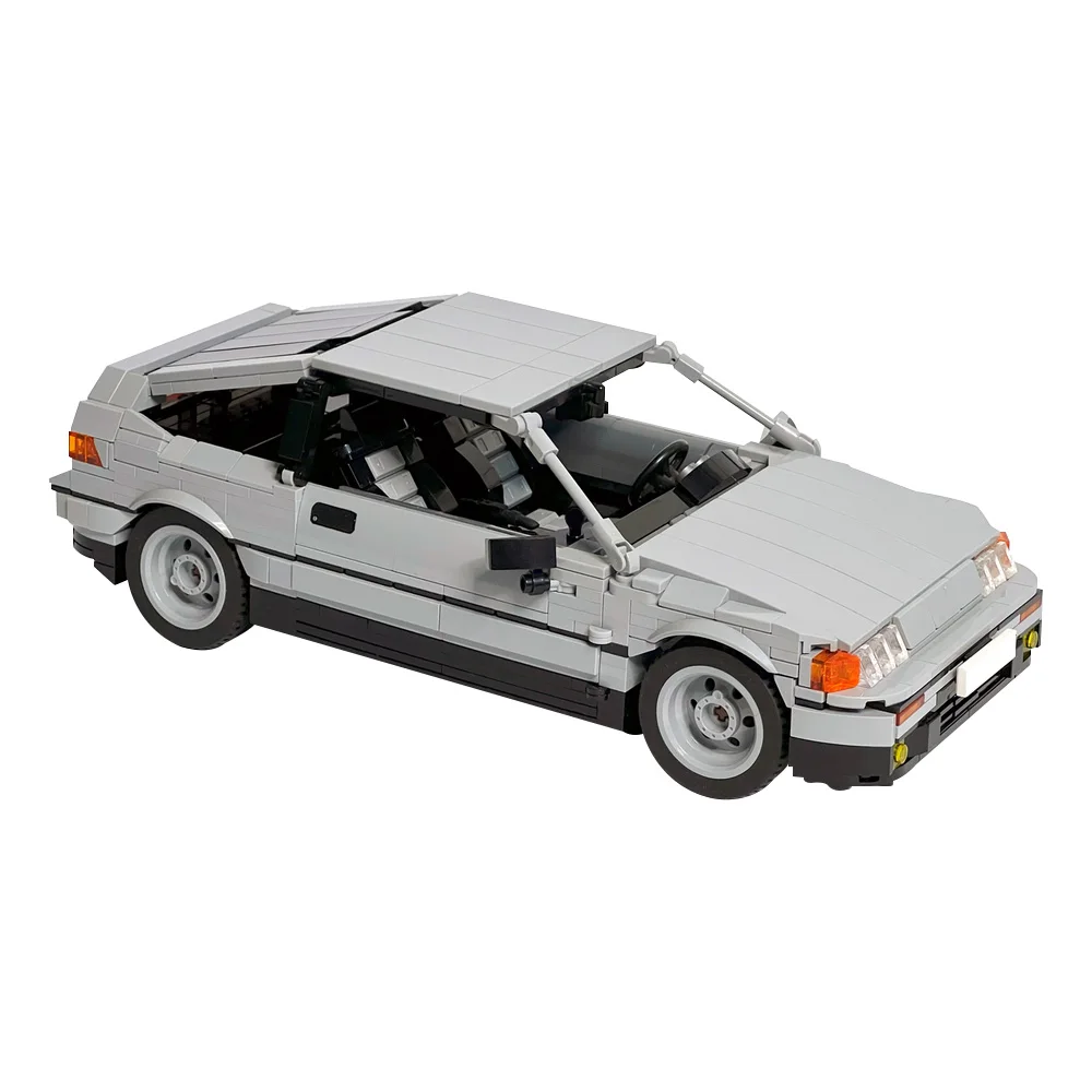 

Gobricks MOC City car Building Blocks Model Road racing car Bricks High tech CR-X sports car Assembled Toy Children Gift
