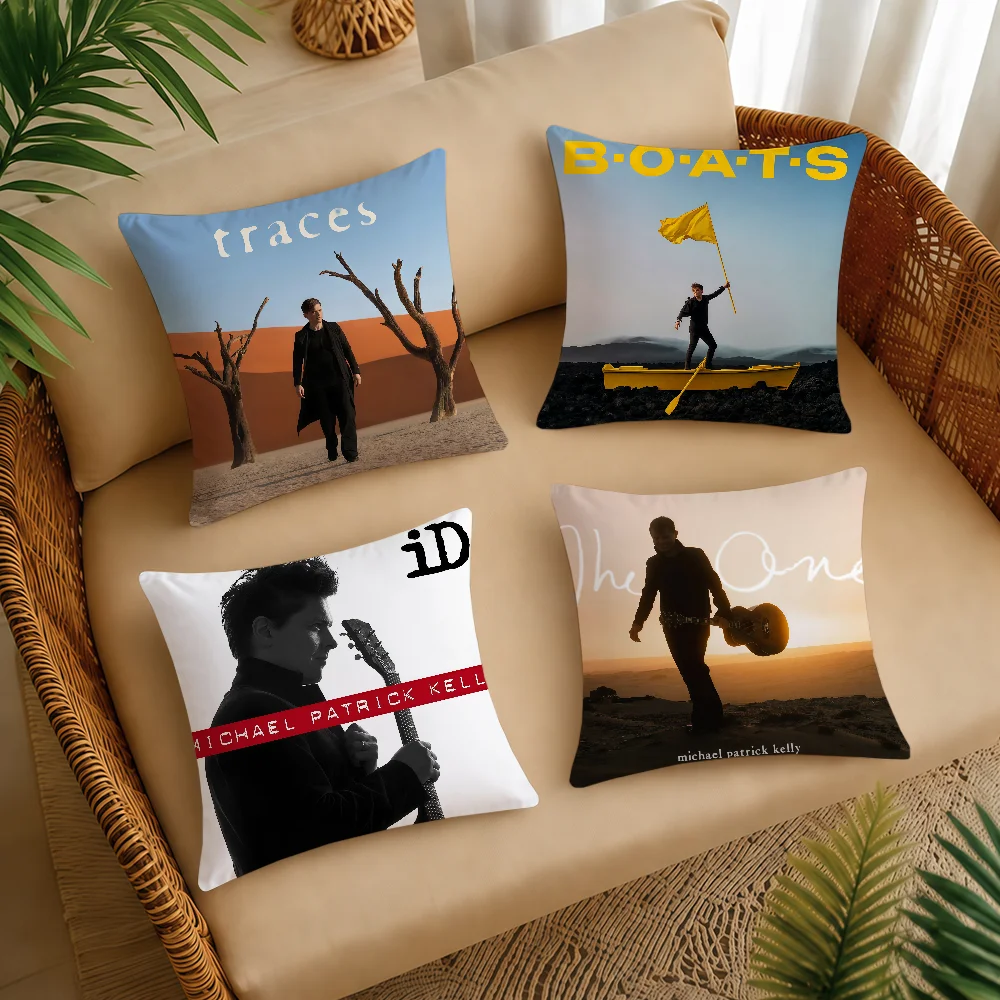 Singer Michael Patrick Kelly Traces Cushion Cover Square Decorative Throw Pillow Case Sofa Bed Living Room Anniversary Gifts