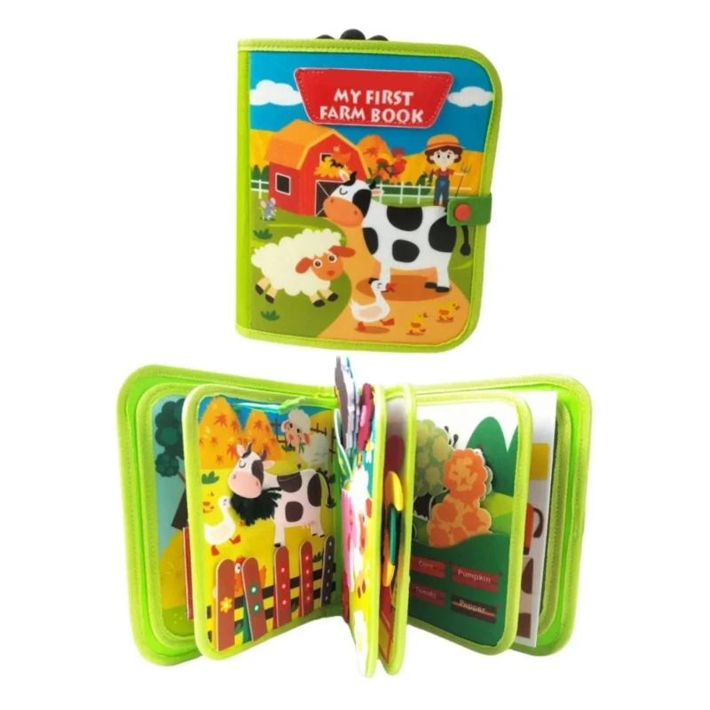 Buku Pembelajaran Awal Mainan untuk Baby Baby Baby Girl Cloth Book Book Book Book untuk Bermain dan Belajar Interaktif