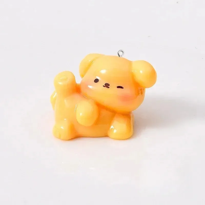 10Pcs Cute Cartoon Dog Acrylic Resin Charms Mini Pendants DIY Jewelry Making for Bracelet Necklace Earring Keychain Bag Decor view 5