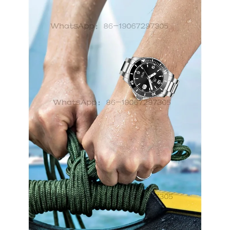Time Island  Shanghai 200m Deep Diving Watch Automatic Mechanical Watch Luminous Waterproof Watch Male