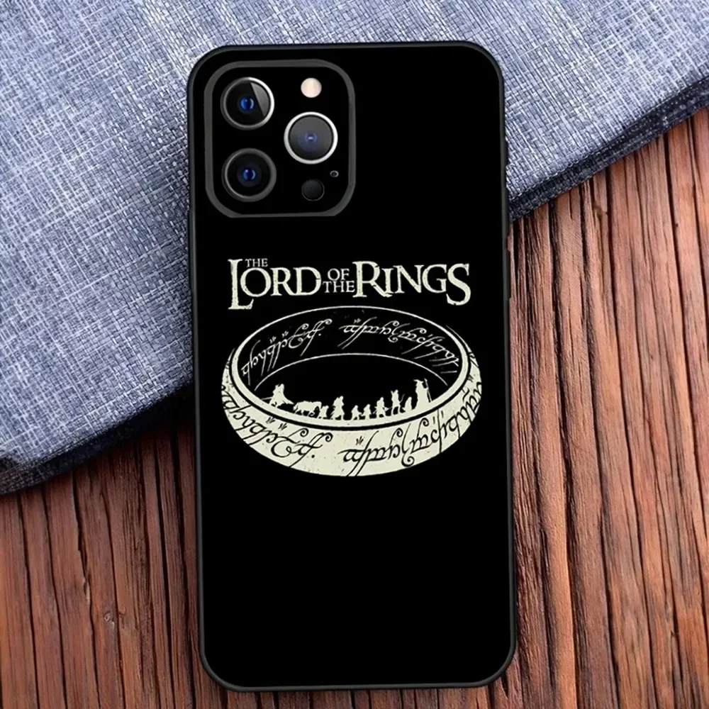 Etui na telefon L-Lord of the R-Rings Map do iPhone 16,15,14,13,12,11,Pro,X,XS,Max,XR,Plus,Mini Soft Black Cover