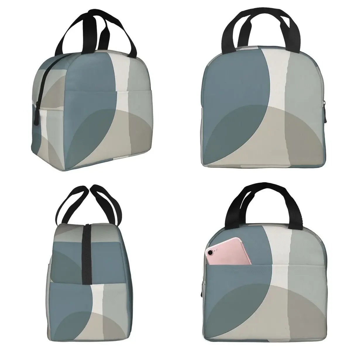 Mid Century Minimali Isolierte Lunchtasche für Frauen, Büro-Kühltasche, Thermo-Lebensmittelbox, tragbare Lunchboxen, Behälter