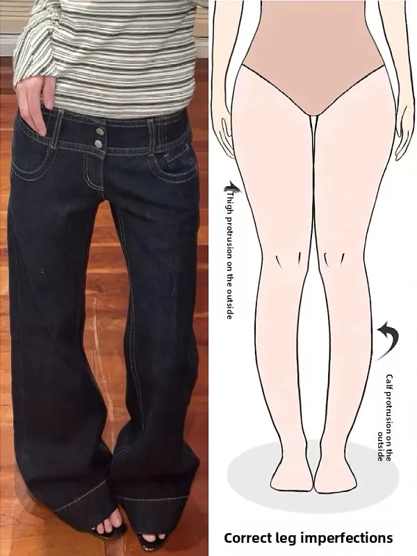 

Джинсы с низкой талией и прямыми штанинами для женщин, для фигуры типа «груша», в американском ретро-стиле, повседневные длинные брюки, уличная мода, утягивающие брюки