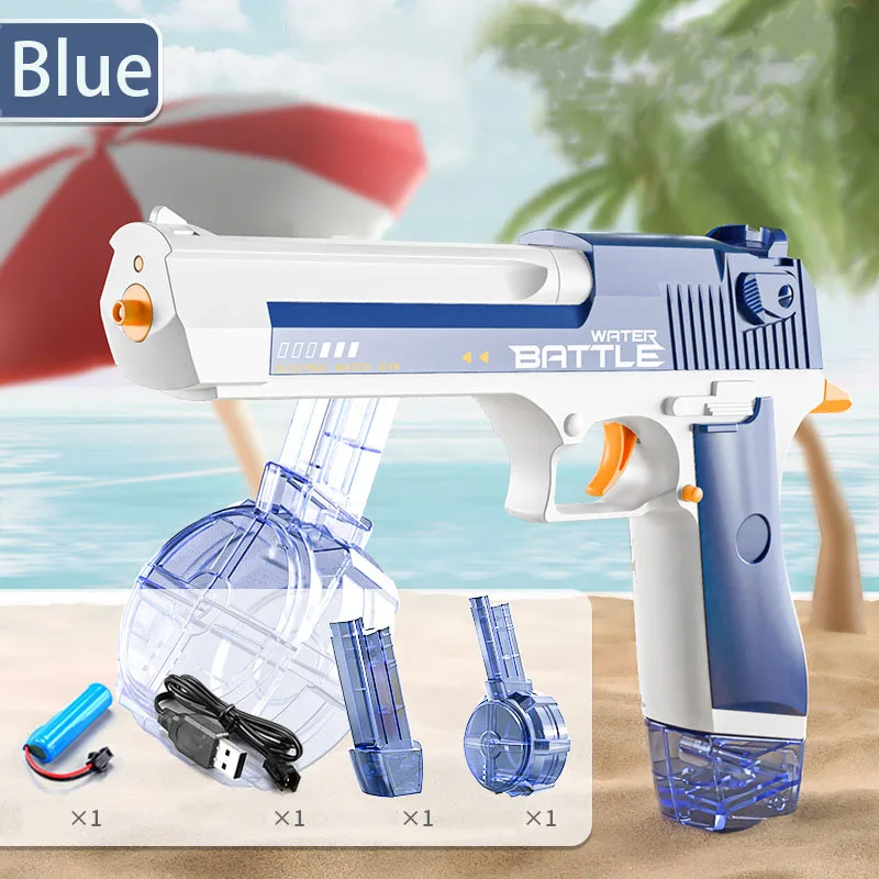 New Summer 1911 Water Gun Electric Glock Pistol Shooting Toy Full Automatic Summer Beach Toy For Kids Children Boys Girls Gift