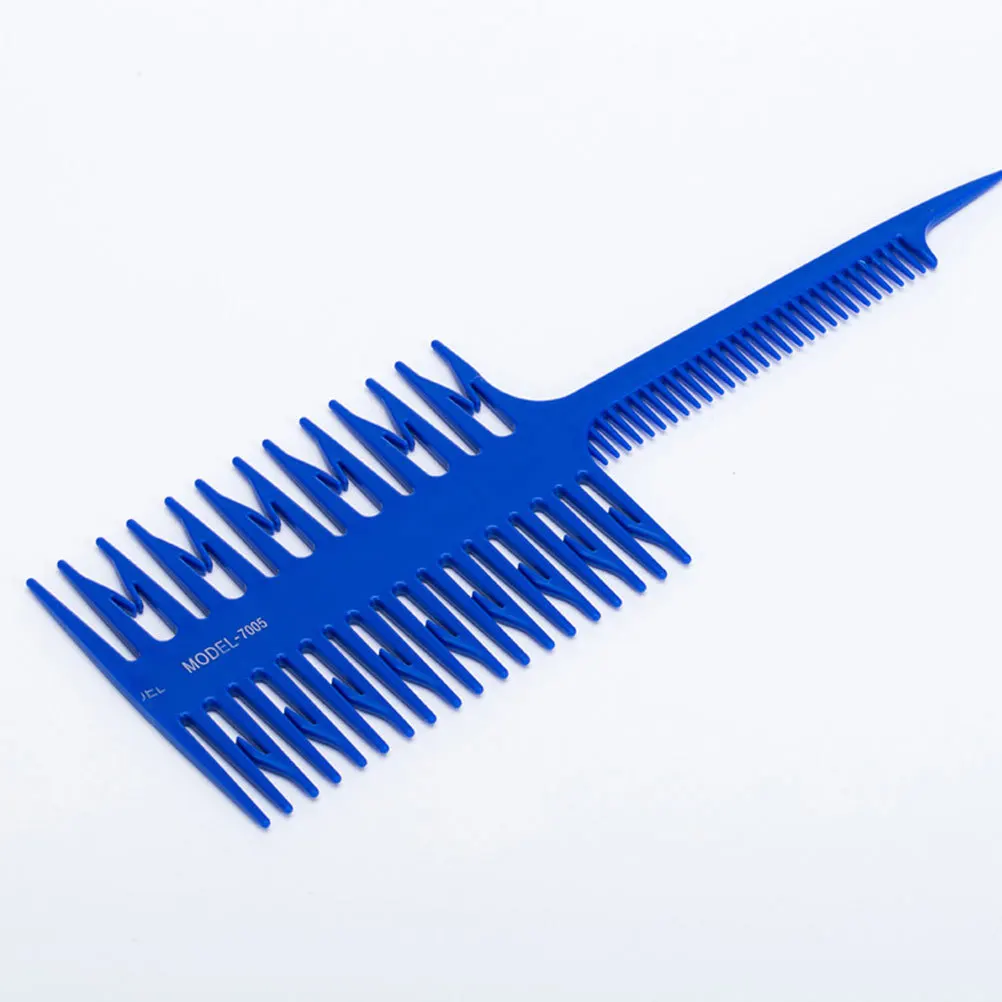 4 قطع من فرشاة شعر الصباغة على شكل عظمة السمك لصالونات التجميل، مقبض مريح خفيف الوزن، شكل أضلاع أسنان ناعمة