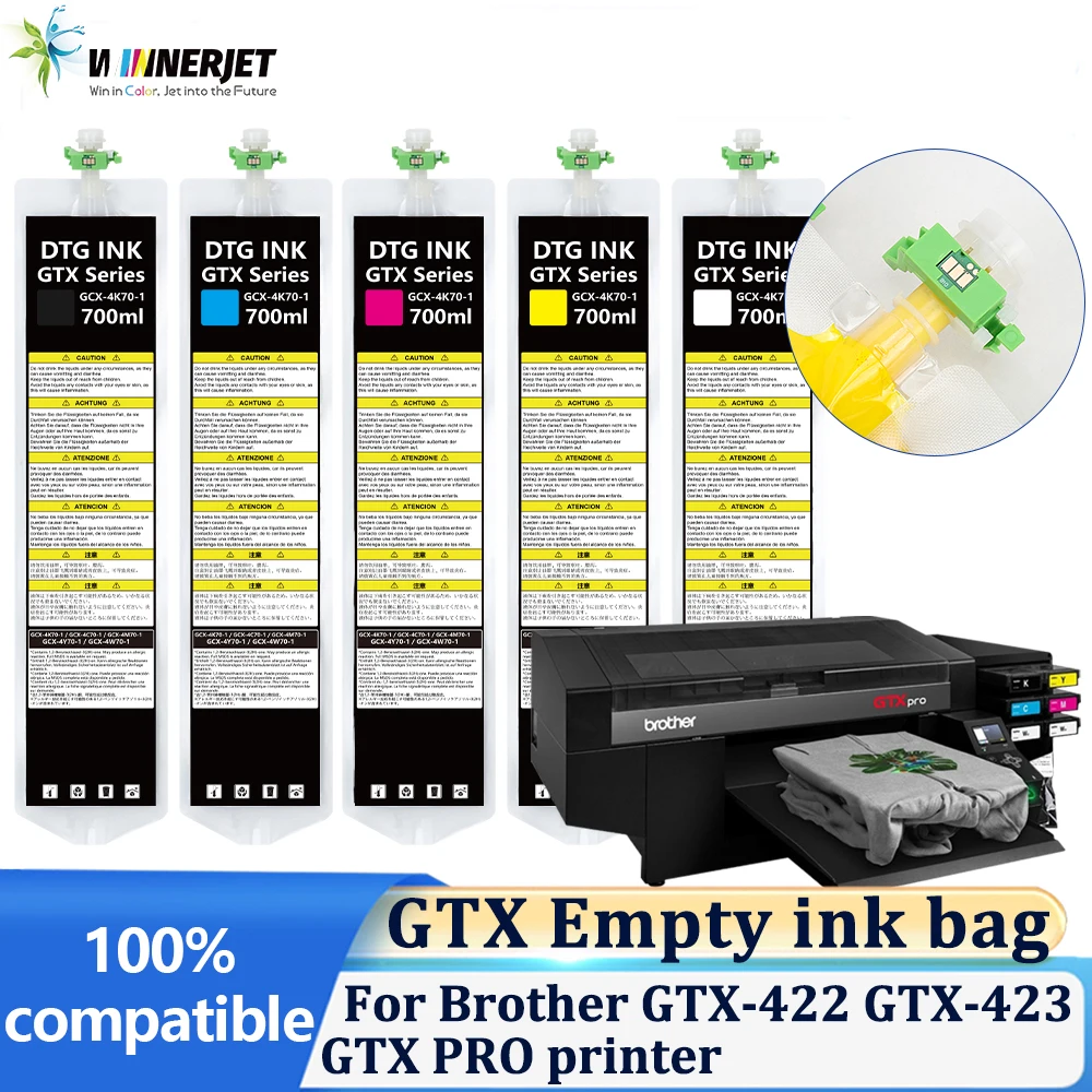 GTX 700ml Empty ink bag It is equipped with a stable chip For Brother GTX GTX-422 GTX-423 GTX PRO printer