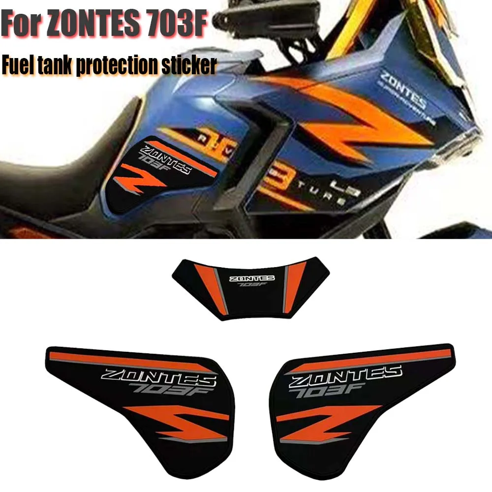 

Motorcycle Anti-Skid Fuel Tank Stickers Wear-Resistant Fishbone Stickers Thickened Modified Accessories For ZONTES 703F
