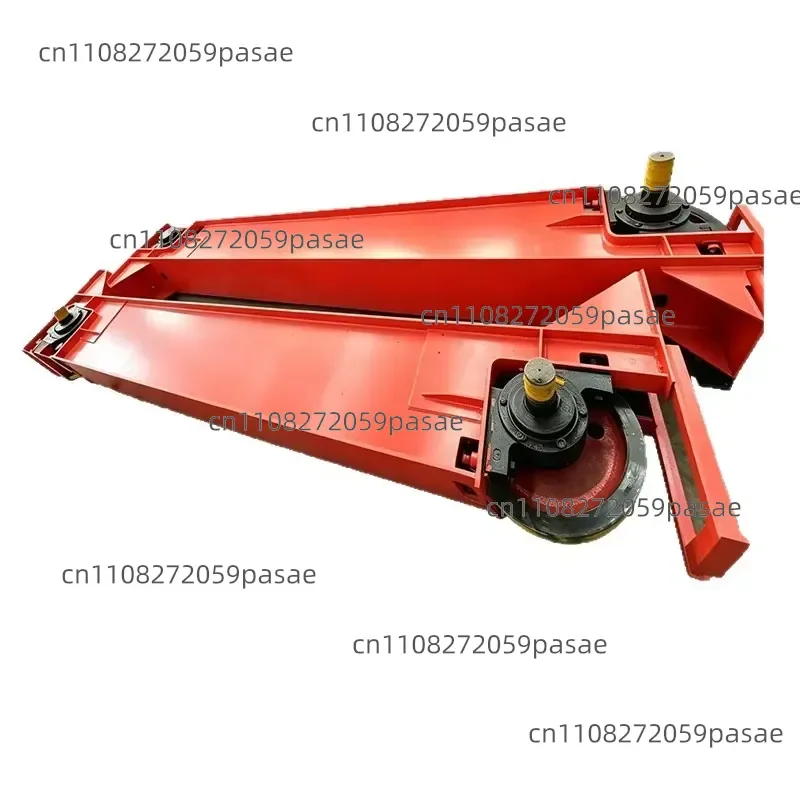 Heavy duty QD type 10T European standard bridge crane end beam, with angular bearing box wheel, suitable for single girder