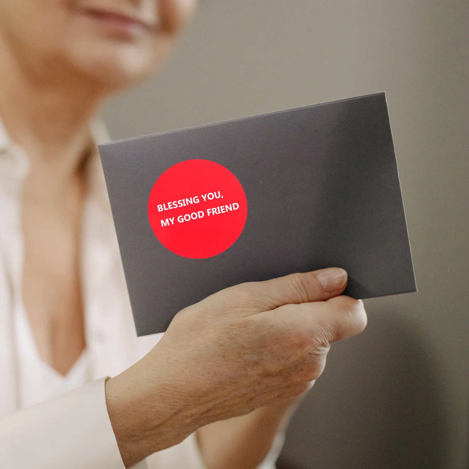 

1-рулонная круглая наклейка для печати, пустая большая почтовая этикетка, самоклеящаяся бумага для печати ценников