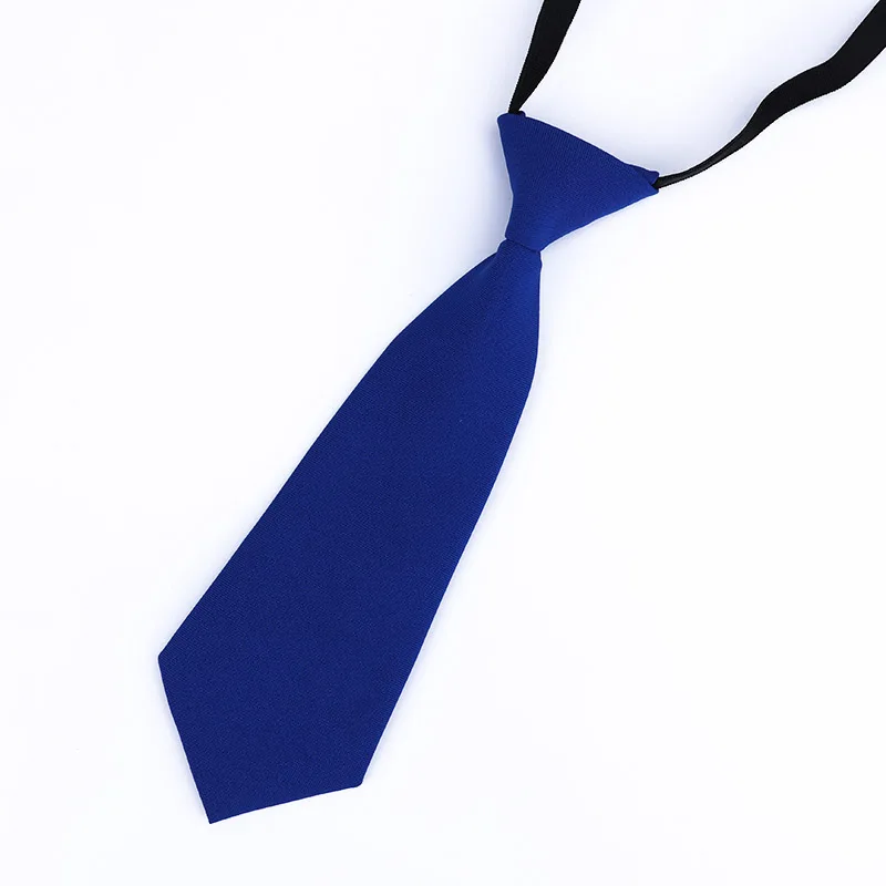 Boys Girls 7cm Ties Casual Solid Necktie Suits Students Tie Slim Necktie Gravatas Simple Student Rubber band Neck Tie