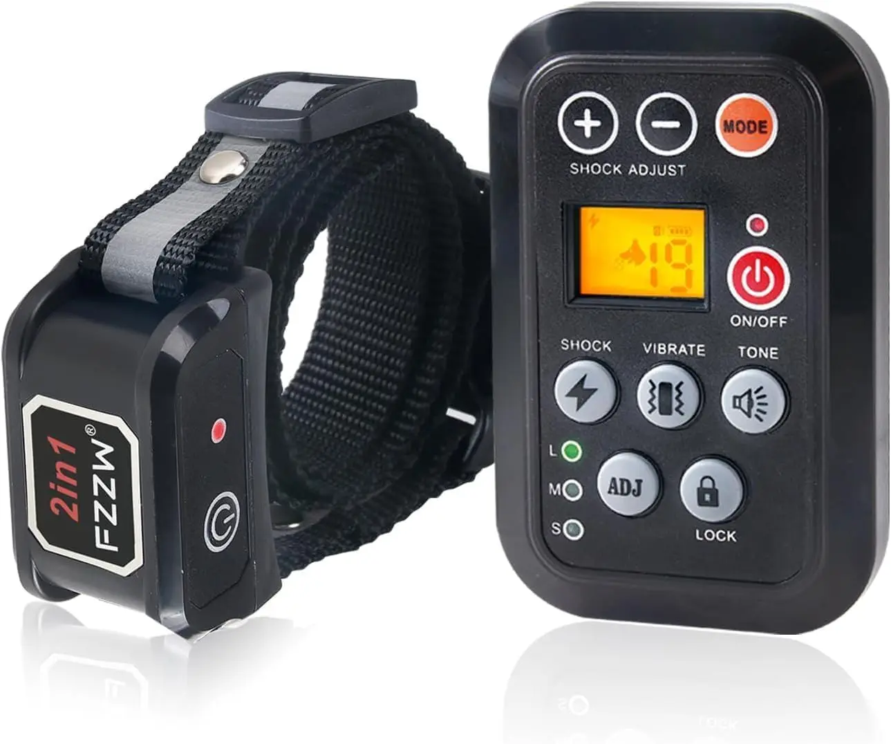 

Electric Dog Training Collar 2-in-1 Anti-Barking, Waterproof Rechargeable, Dual-Switch System