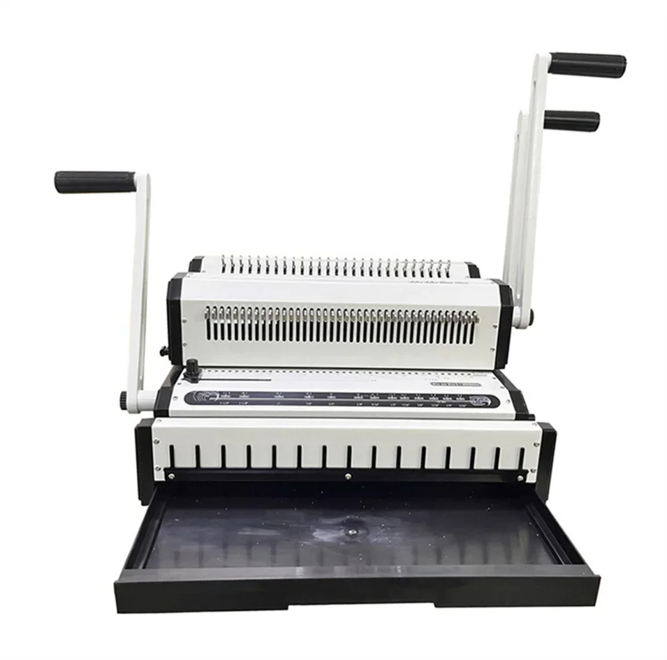 

SG-WW2500A 2 in 1 2:1 Wire and 3:1 Paper Wire Binding Machine Manual Hole Punching and Wire Binder for Professional Shop