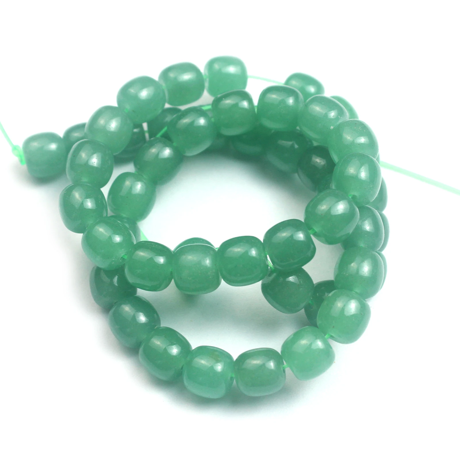 Natural Stone Green Aventurine Apple Shape Bead Smooth Loose Spacer Bead for Jewelry Making DIY Bracelet Necklace Accessory view 6