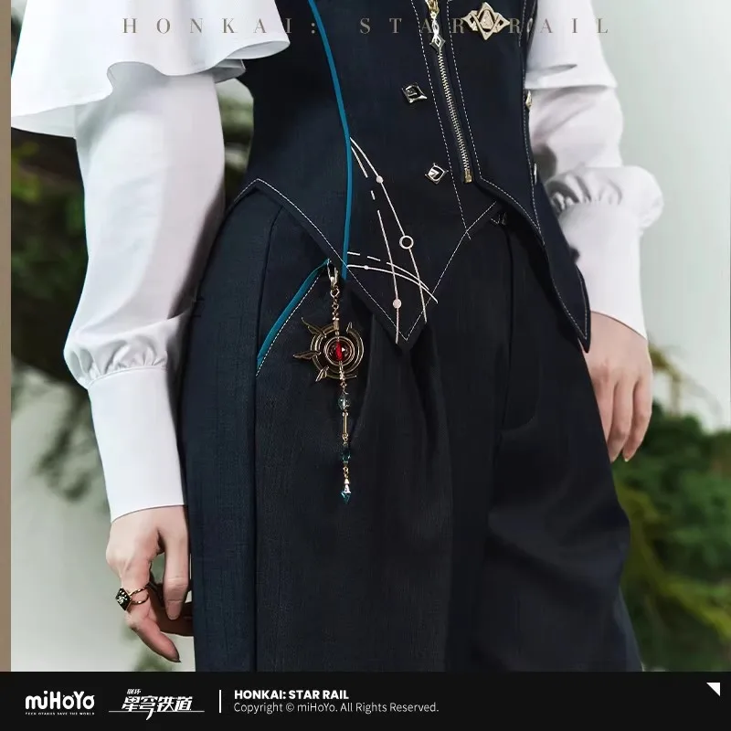 [Genuine] miHoYo Game Honkai Star Rail Anaxa Theme Metal Pendant Accessory Doujin Cartoon Keychain Ornament Cosplay Xmas Gifts 4