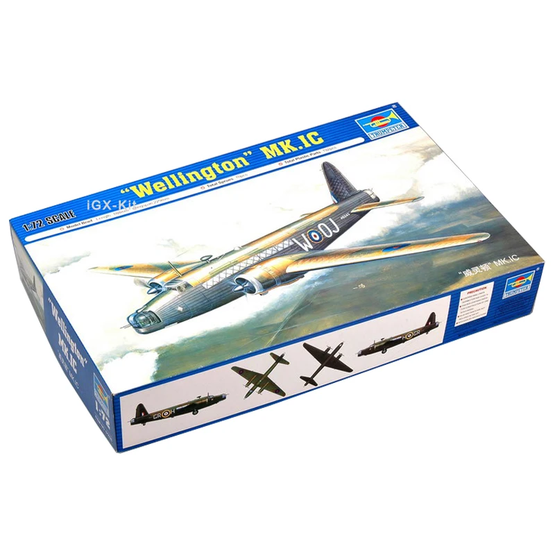 

Trumpeter 01626 1/72 British Wellington MK I C Bomber Aircraft Military Collectible Plastic Assembly Model Toy Building Kit