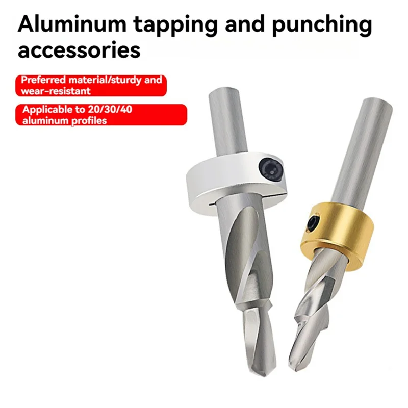 PORK-Aluminum Profile Drill Guide Access Hole Drill Jig Drill Bit For 20 30 40 Series Aluminum Extrusion Profiles