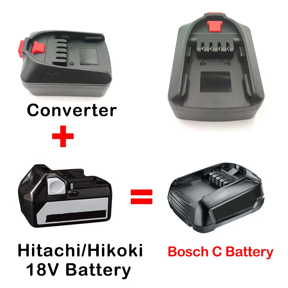 For Hitachi /Hikoki 18V Li-ion Battery To For Bosch PBA 18V Li-ion Battery Adapter Converter 18V Battery Electrical Tool Replace