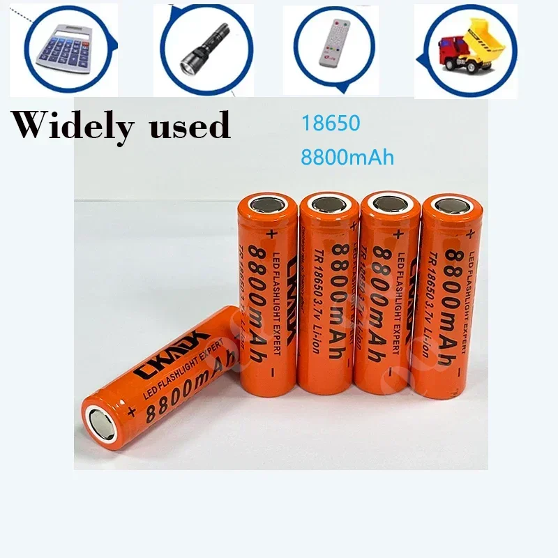 

New High Capacity and High Quality 18650 Battery 3.7V 8800mAh Rechargeable Lithium Ion Battery for LED Flashlights